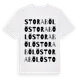 White t-shirt med Stora Bölö ordlek t-shirt