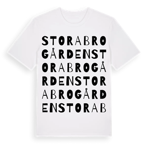 Stora Brogården ordlek t-shirt – ekologisk bomull t-shirt från Pinshirt