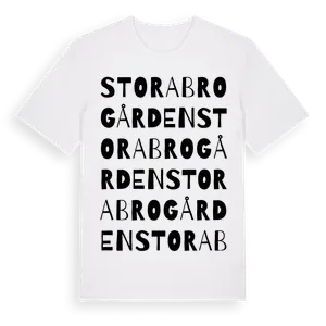 Stora Brogården ordlek t-shirt – ekologisk bomull t-shirt från Pinshirt
