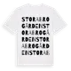 White t-shirt med Stora Brogården ordlek t-shirt
