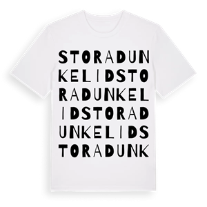 Stora Dunkelid ordlek t-shirt – ekologisk bomull t-shirt från Pinshirt