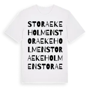 Stora Ekeholmen ordlek t-shirt – ekologisk bomull t-shirt från Pinshirt