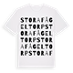 White t-shirt med Stora Fågeltorp ordlek t-shirt