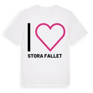 Jag älskar Stora Fallet t-shirt stort tryck – ekologisk bomull t-shirt från Pinshirt