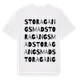 White t-shirt med Stora Gangsmad ordlek t-shirt