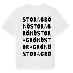 Stora Grönö ordlek t-shirt – ekologisk bomull t-shirt från Pinshirt