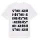 White t-shirt med Stora Grönö ordlek t-shirt