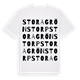 White t-shirt med Stora Grönstorp ordlek t-shirt