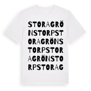 Stora Grönstorp ordlek t-shirt – ekologisk bomull t-shirt från Pinshirt