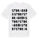 White t-shirt med Stora Grönstorp ordlek t-shirt