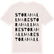 Vintage White t-shirt med Stora Hallmare ordlek t-shirt