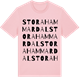 Pink Cotton t-shirt med Stora Hammardal ordlek t-shirt