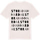 Vintage White t-shirt med Stora Hammardal ordlek t-shirt