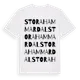 White t-shirt med Stora Hammardal ordlek t-shirt
