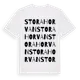 White t-shirt med Stora Horvan ordlek t-shirt