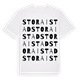 White t-shirt med Stora Istad ordlek t-shirt