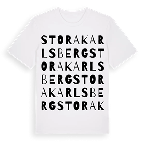 Stora Karlsberg ordlek t-shirt – ekologisk bomull t-shirt från Pinshirt