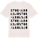 Vintage White t-shirt med Stora Kroksjö ordlek t-shirt
