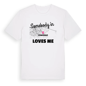 Någon i Stora Kullö älskar mig t-shirt – ekologisk bomull t-shirt från Pinshirt