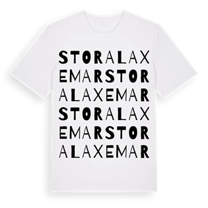 Stora Laxemar ordlek t-shirt – ekologisk bomull t-shirt från Pinshirt