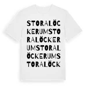 Stora Löckerum ordlek t-shirt – ekologisk bomull t-shirt från Pinshirt