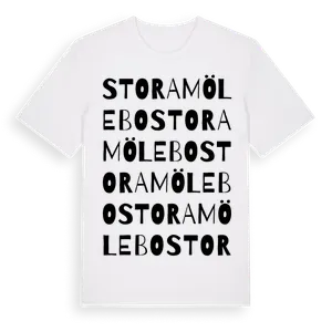 Stora Mölebo ordlek t-shirt – ekologisk bomull t-shirt från Pinshirt