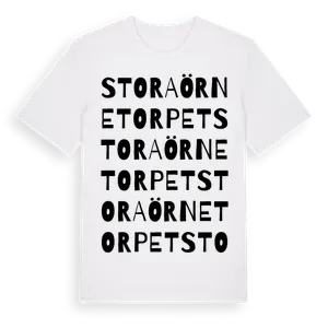 Stora Örnetorpet ordlek t-shirt – ekologisk bomull t-shirt från Pinshirt