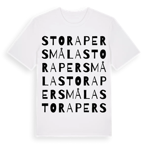 Stora Persmåla ordlek t-shirt – ekologisk bomull t-shirt från Pinshirt