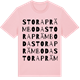 Pink Cotton t-shirt med Stora Prämboda ordlek t-shirt