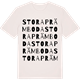 Vintage White t-shirt med Stora Prämboda ordlek t-shirt