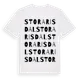 White t-shirt med Stora Risdal ordlek t-shirt