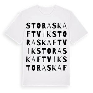 Stora Skaftvik ordlek t-shirt – ekologisk bomull t-shirt från Pinshirt