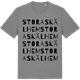 Mid Heather Gray t-shirt med Stora Skälhem ordlek t-shirt