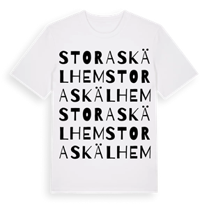Stora Skälhem ordlek t-shirt – ekologisk bomull t-shirt från Pinshirt