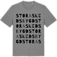 Mid Heather Gray t-shirt med Stora Skedsbygd ordlek t-shirt