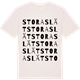 Vintage White t-shirt med Stora Slät ordlek t-shirt