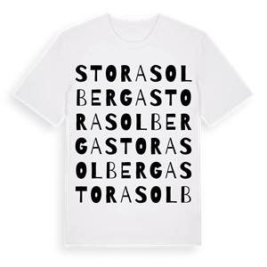 Stora Solberga ordlek t-shirt – ekologisk bomull t-shirt från Pinshirt