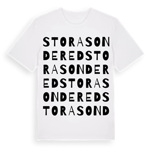 Stora Sondered ordlek t-shirt – ekologisk bomull t-shirt från Pinshirt