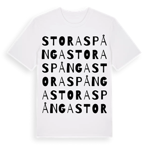 Stora Spånga ordlek t-shirt – ekologisk bomull t-shirt från Pinshirt