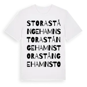 Stora Stångehamn ordlek t-shirt – ekologisk bomull t-shirt från Pinshirt