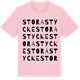 Pink Cotton t-shirt med Stora stycke ordlek t-shirt