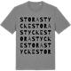 Mid Heather Gray t-shirt med Stora stycke ordlek t-shirt