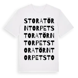 Stora Törntorpet ordlek t-shirt – ekologisk bomull t-shirt från Pinshirt