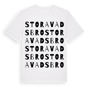 Stora Vadsbro ordlek t-shirt – ekologisk bomull t-shirt från Pinshirt