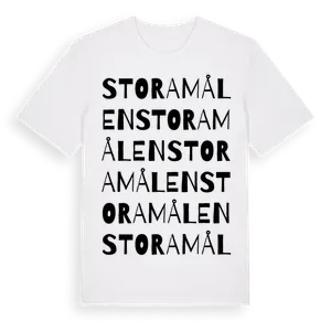 Storamålen ordlek t-shirt – ekologisk bomull t-shirt från Pinshirt