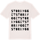 Vintage White t-shirt med Storbygget ordlek t-shirt