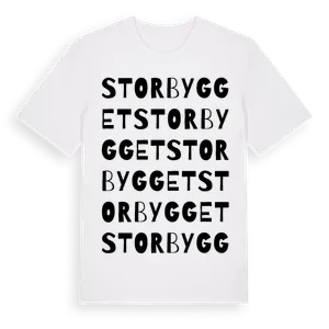 Storbygget ordlek t-shirt – ekologisk bomull t-shirt från Pinshirt