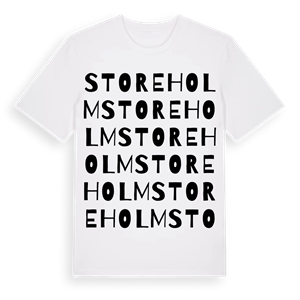 Storeholm ordlek t-shirt – ekologisk bomull t-shirt från Pinshirt