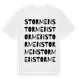 White t-shirt med Stormen ordlek t-shirt
