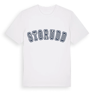 Storudd college t-shirt – ekologisk bomull t-shirt från Pinshirt